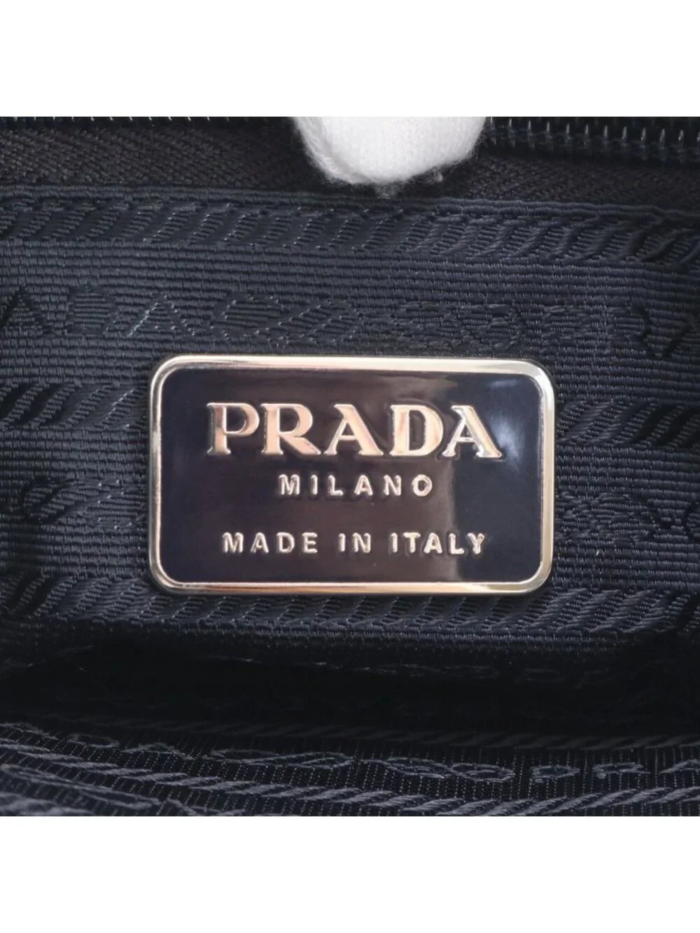 Prada White Tessuto Nylon Leather Tote Bag Shoulder Business Document